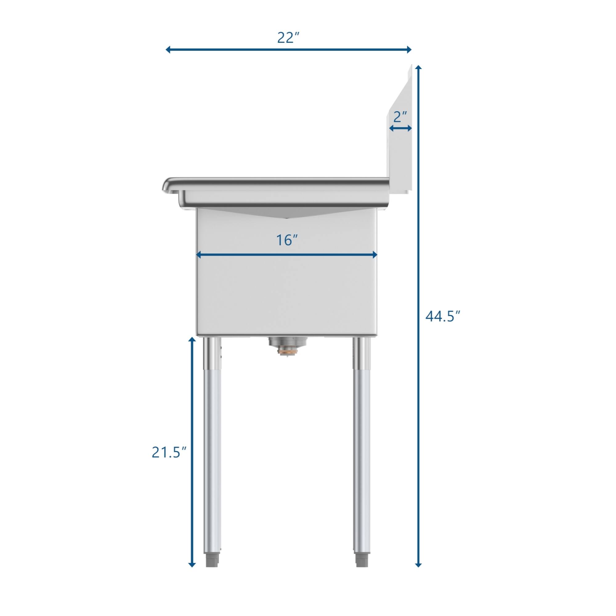 22"  
2"  
16"  
44.5"  
21.5"