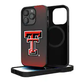 Keyscaper - NCAA - Texas Tech Red Raiders Linen Logo iPhone Magnetic Bump Case - 15 - Black
