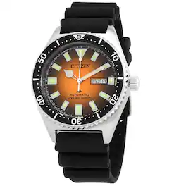 Citizen - Promaster Marine Rubber Strap Dial Automatic Diver's NY0120-01Z 200M Men's Watch - Orange