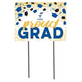 Jardine - Fort Valley State Wildcats 18'' x 24'' Grad Yard Sign - White