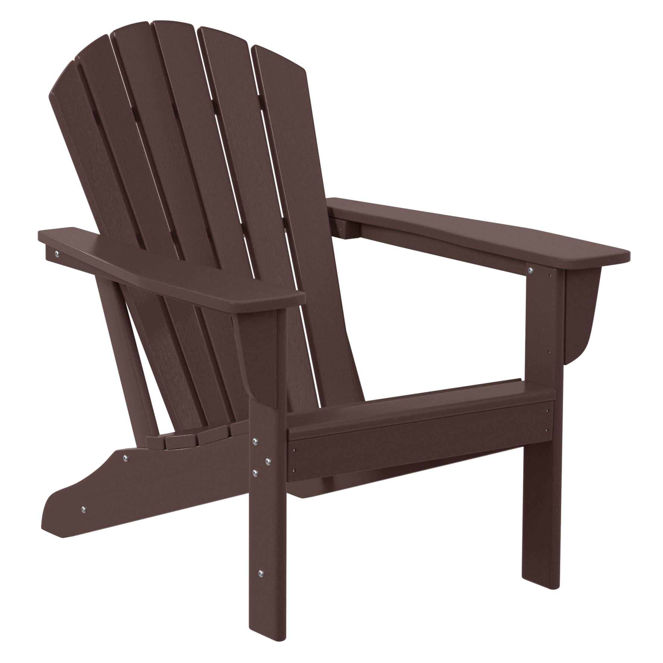 Left. WestinTrends - WestinTrends Dylan Outdoor Adirondack Chair (Set of 2) - Dark Brown.
