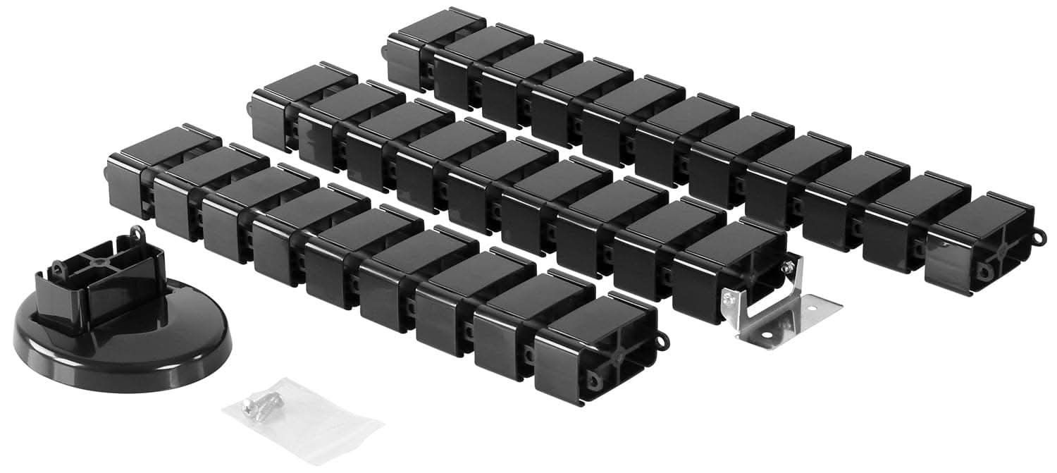 Alt View 5. Mount-It! - Adjustable Cable Management Spine for Desk Cable Organization with Modular Snap Segments and Under-Desk Mount, Black - Black.