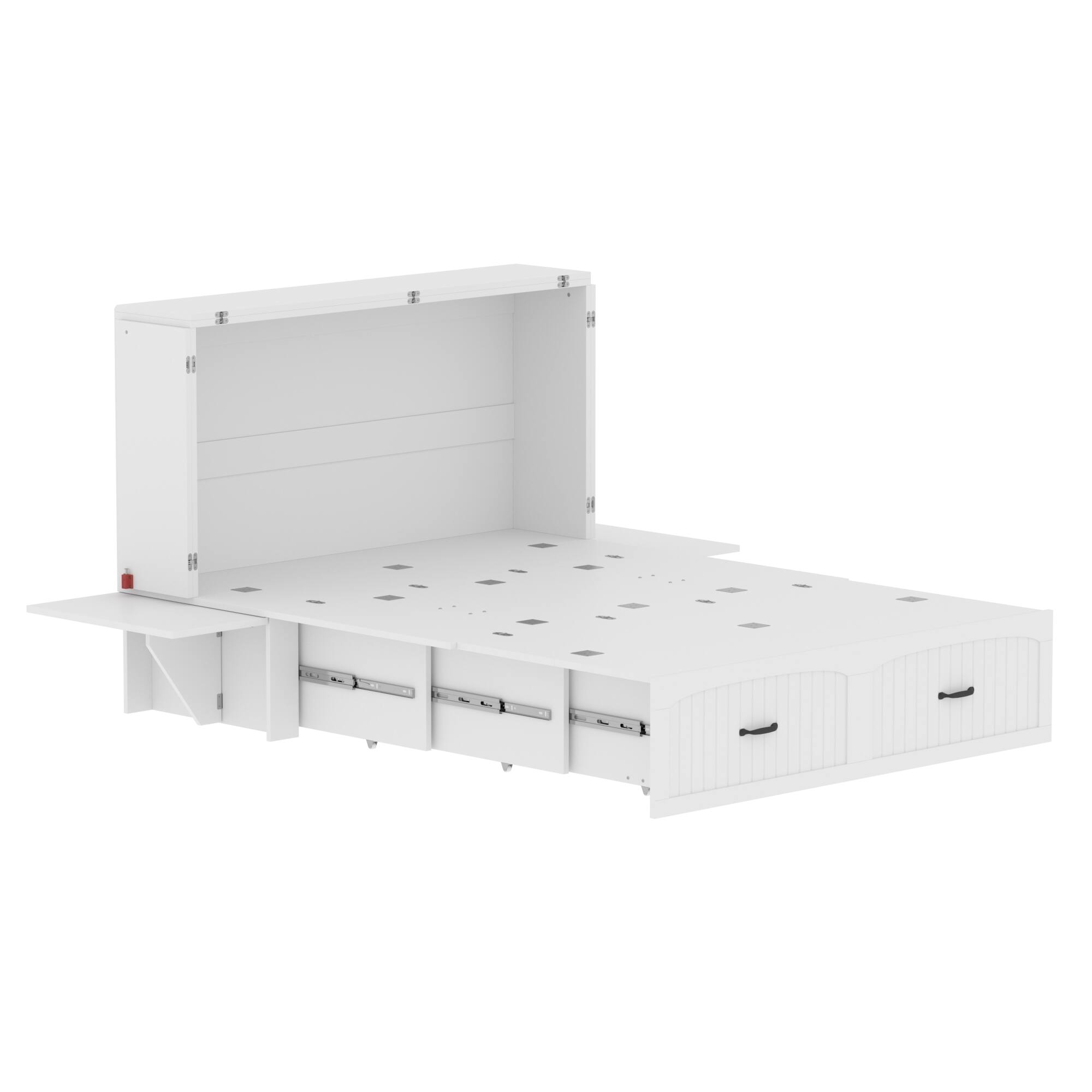 Left. Famapy - Famapy Multifunctional Murphy Bed: Space - Saving Transformer - White.