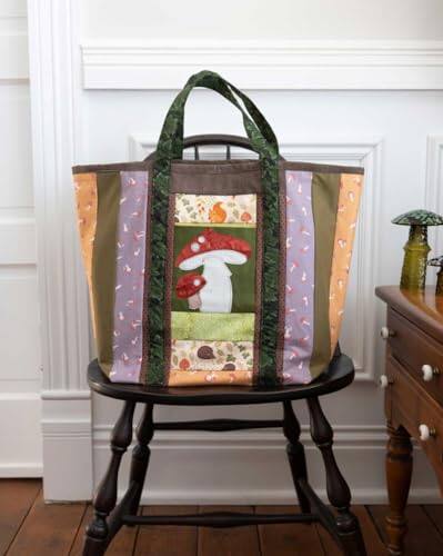 Alt View 4. AccuQuilt - Wild Mushroom Tote Bags Project Bundle - Multi.