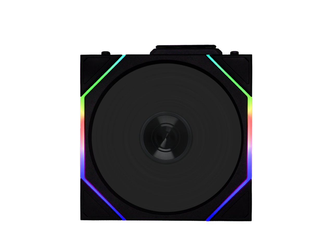 Alt View 2. Lian Li - Lian Li UNI Fan TL 120 Wireless - Single Pack - Reverse Blade - 2.4 GHz Control - Infinity Mirror - Black (12RTL1W1B) - Black.