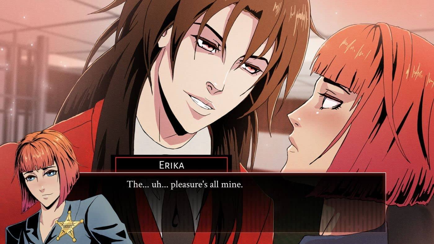 ERIKA  
The... uh... pleasure's all mine.