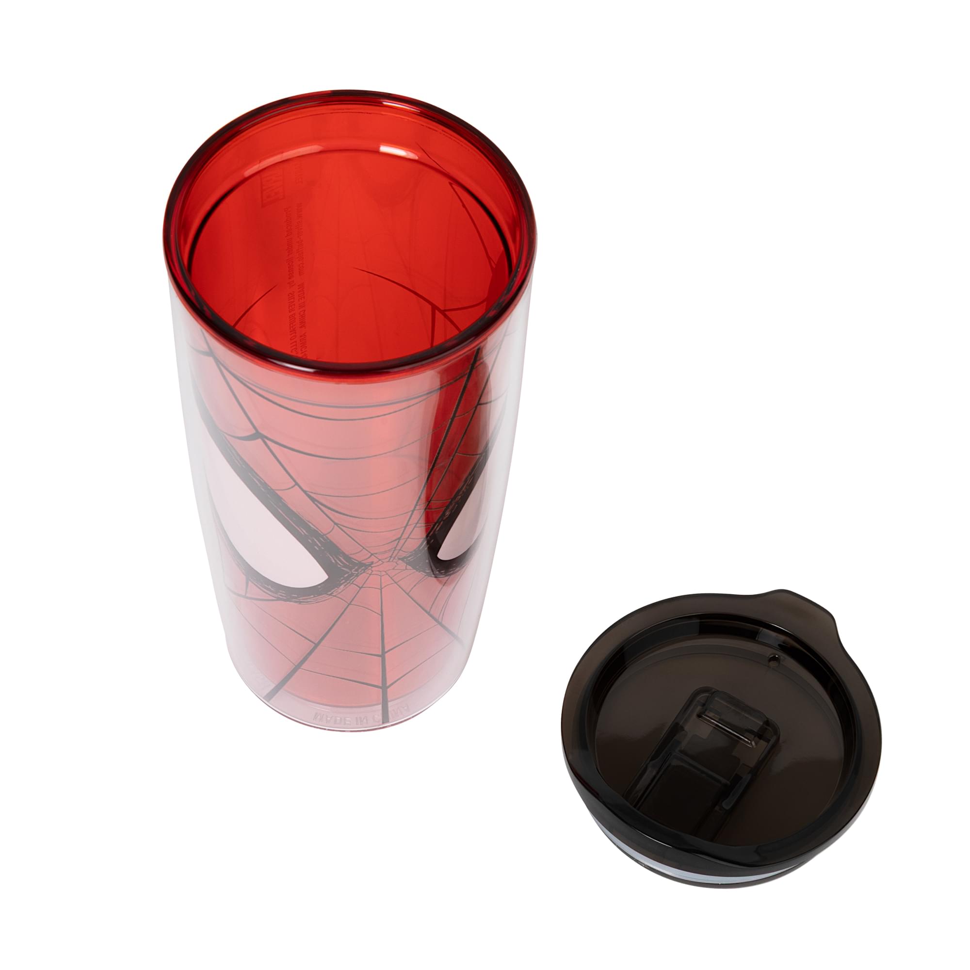 Alt View 10. Silver Buffalo - Marvel Spider-Man Face Plastic Travel Tumbler With Lid | Holds 20 Ounces - Multi-Colored.
