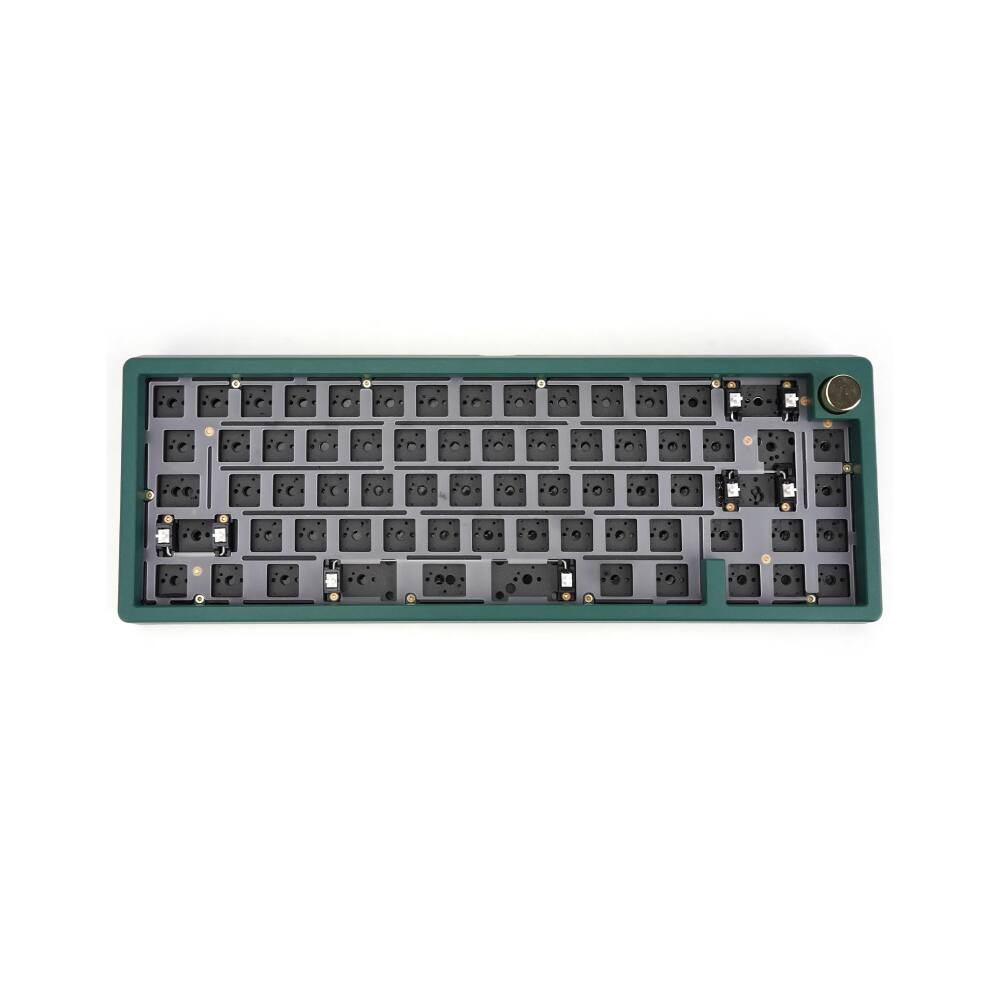 Front. Pro Link Techs - Green Barebone Mechanical Keyboard Kit - Green.