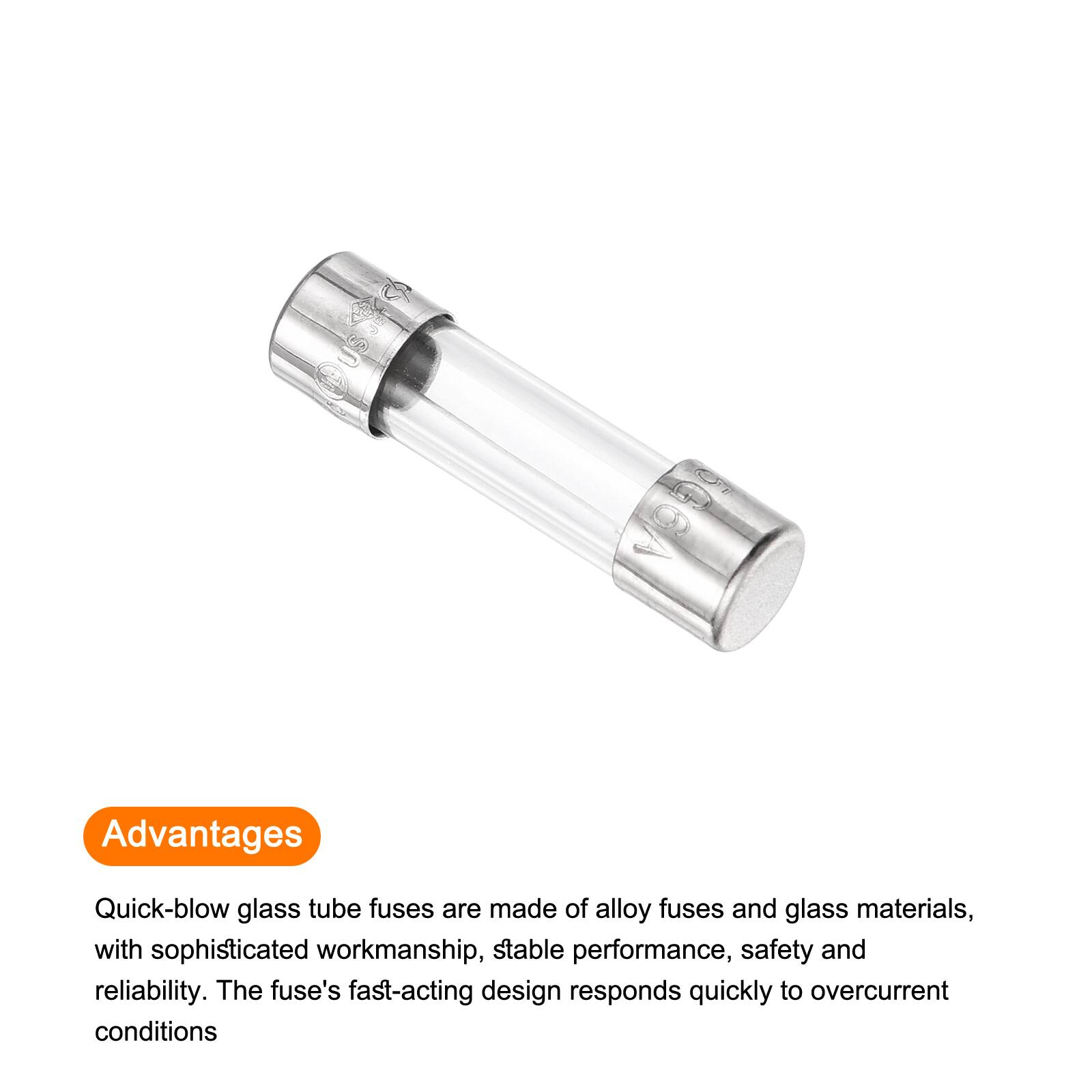 DUSTES US

Advantages

Quick-blow glass tube fuses are made of alloy fuses and glass materials, with sophisticated workmanship, stable performance, safety and reliability. The fuse's fast-acting design responds quickly to overcurrent conditions