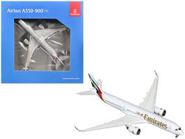 GeminiJets - Airbus A350-900 Commercial Aircraft Emirates Airlines (A6-EXB) 1/400 Diecast Model Airplane - White with Tail Graphics