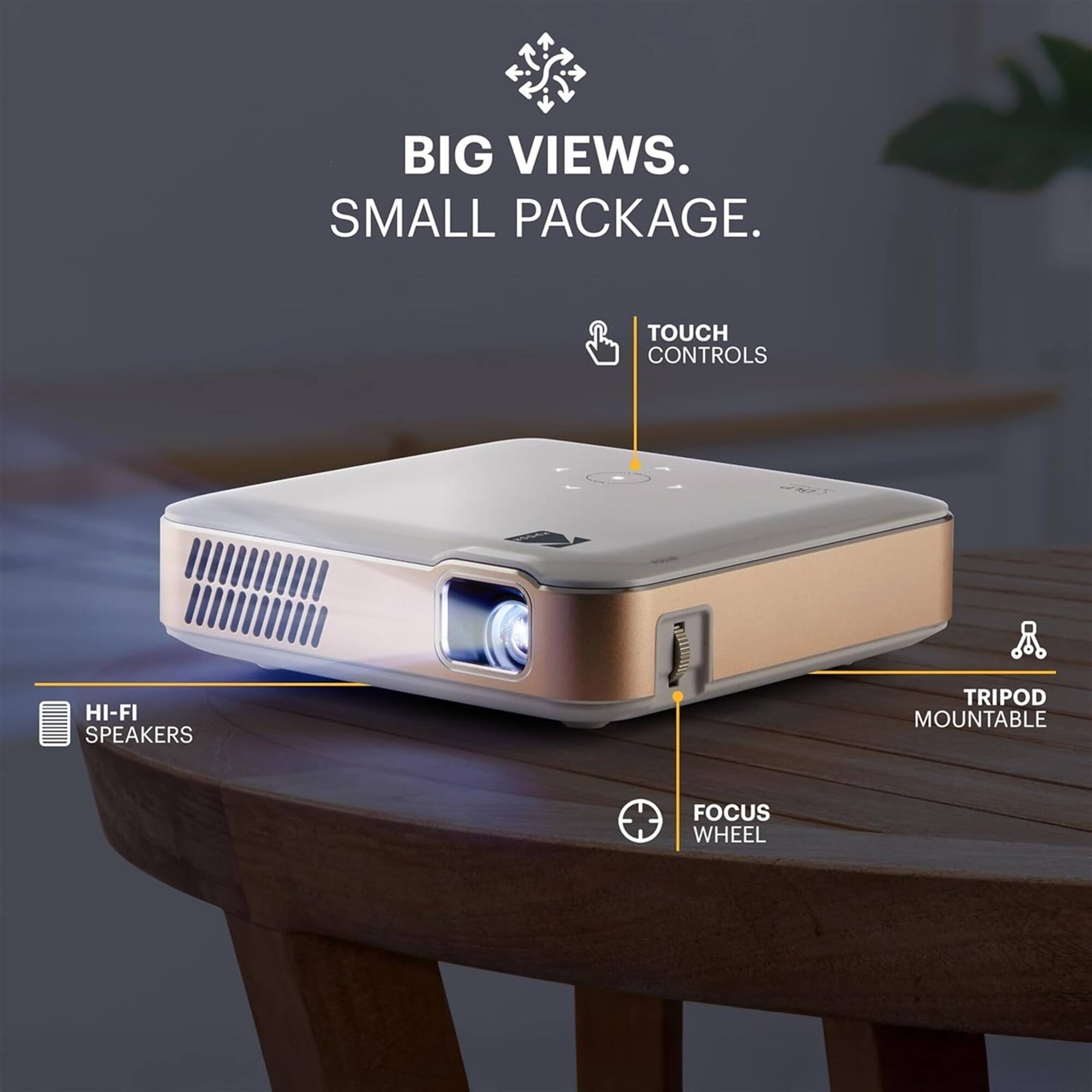 Kodak Luma 400 Smart Projector, HD Portable Pico Projector with 80