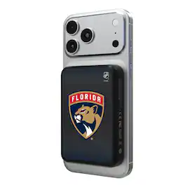 Keyscaper - Florida Panthers Wireless Magnetic Power Bank - Black
