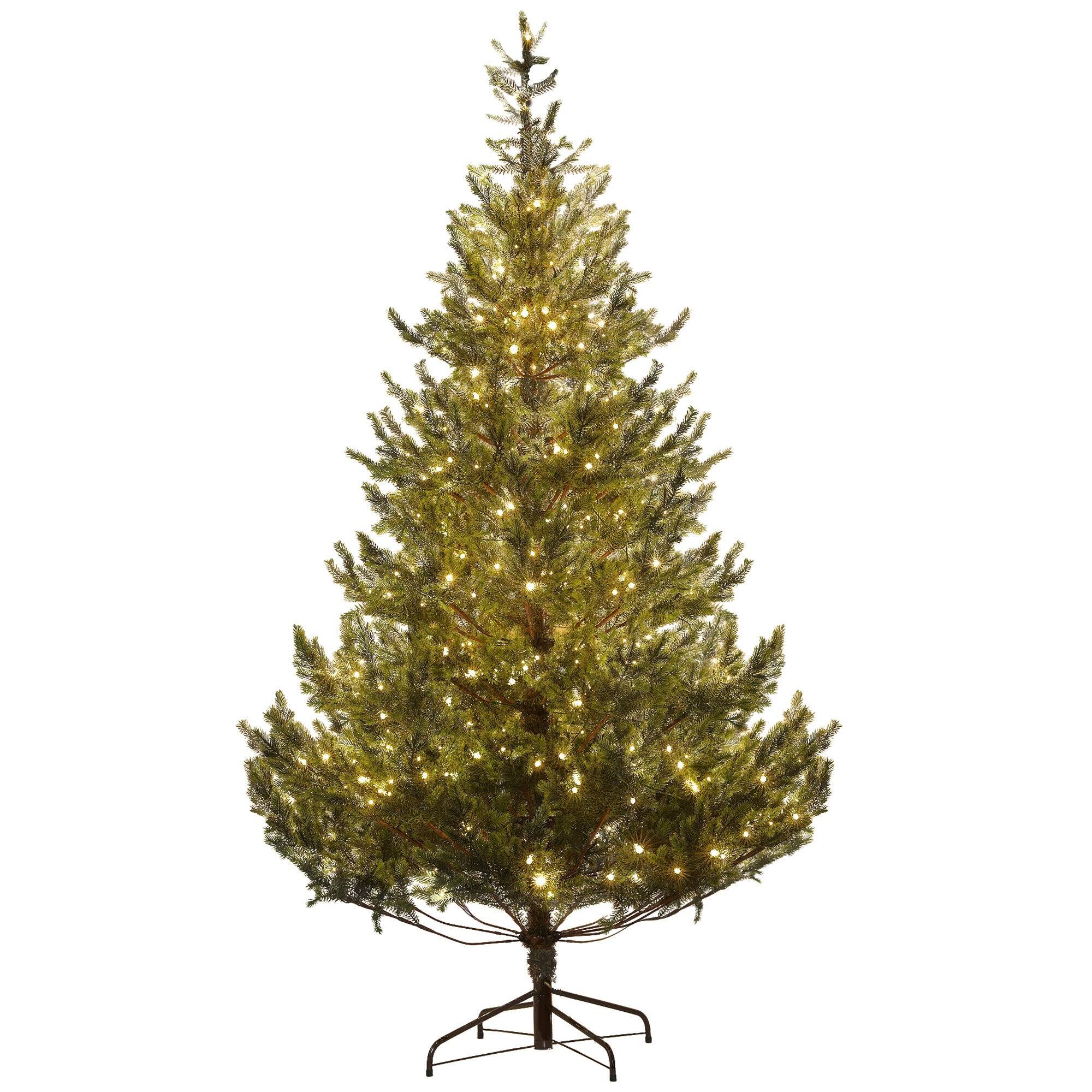 Alt View 4. BreeBe - 7ft Artificial Prelit Christmas Tree - Green.