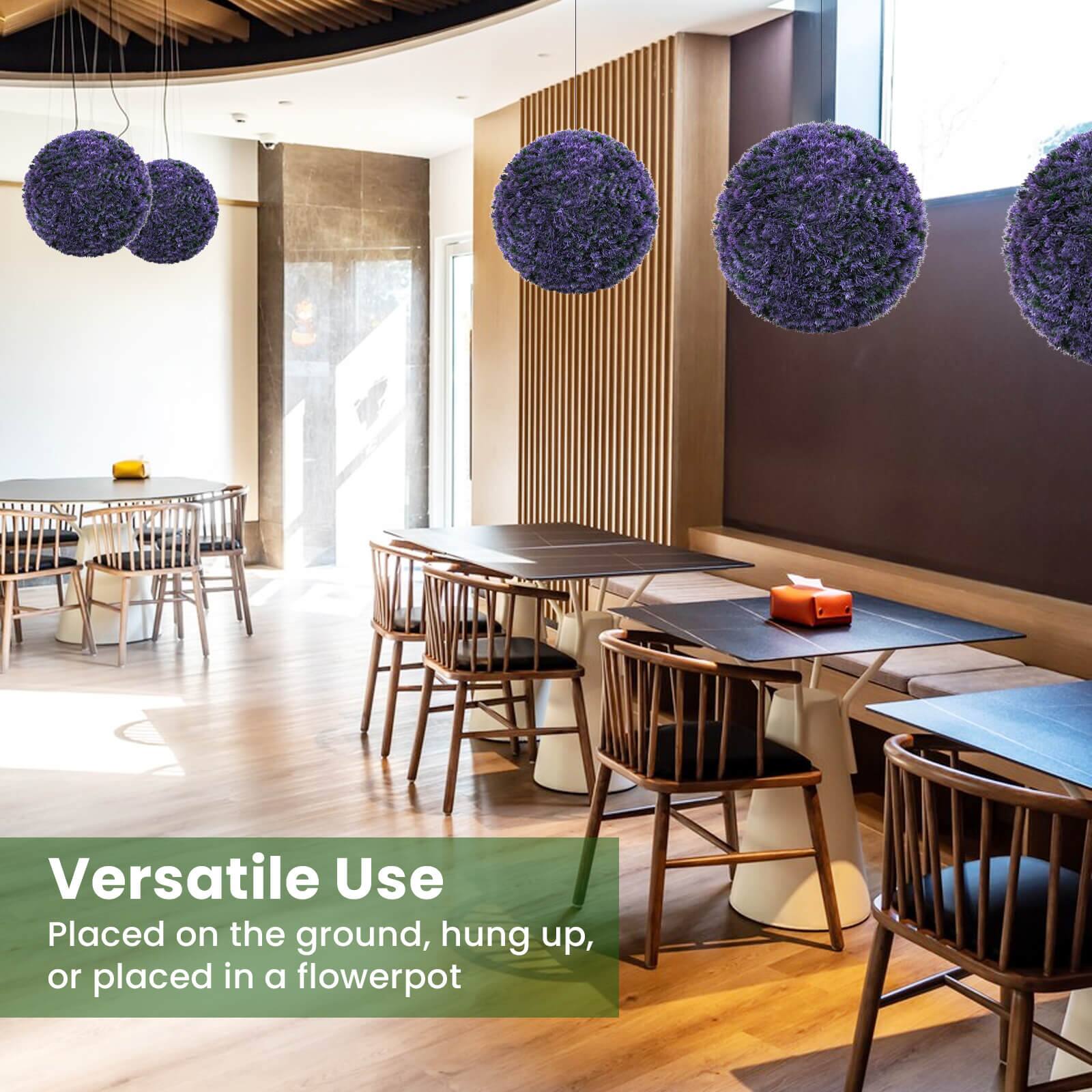 Versatile Use  
Placed on the ground, hung up, or placed in a flowerpot