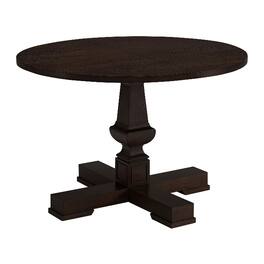 ROME + OAK - Rumson 44" Modern Farmhouse Pedestal Dining Table - Dark Brown