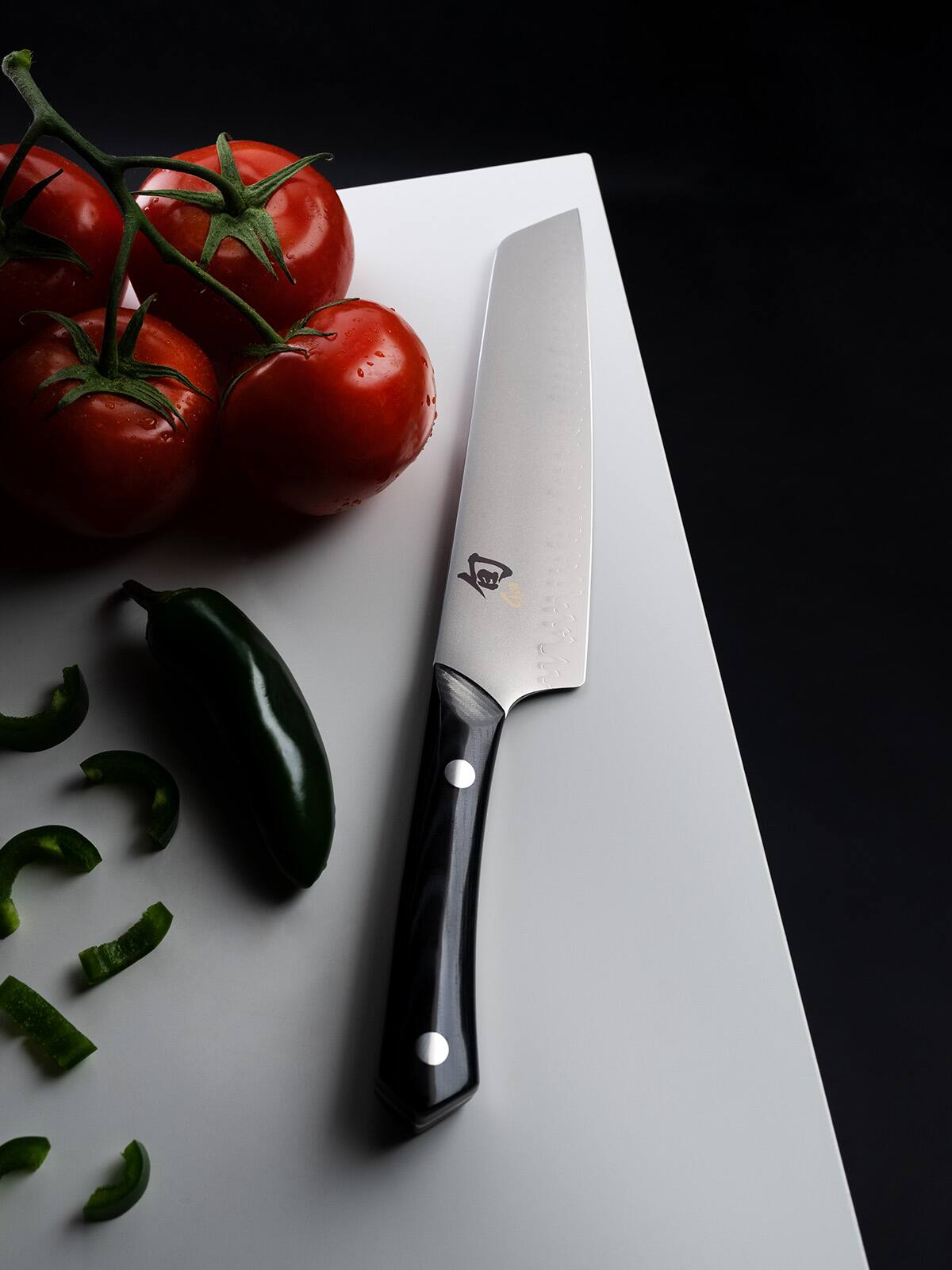 Alt View 3. Shun - Narukami 6.5 Inch Master Utility Knife - Silver.