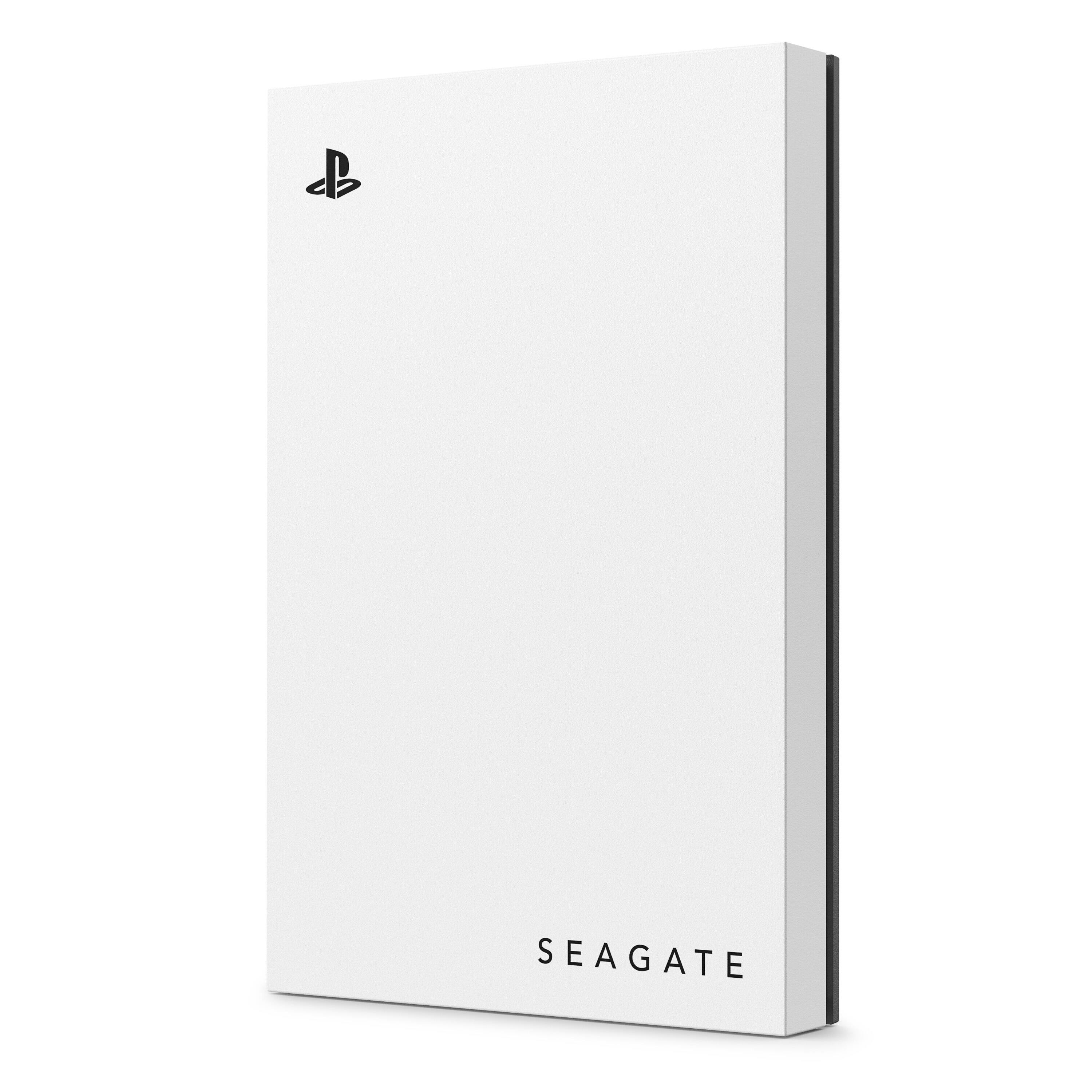 Alt View 12. Seagate - Game Drive for PlayStation Consoles 2TB External USB 3.2 Gen 1 Portable Hard Drive with Blue LED Lighting - White.