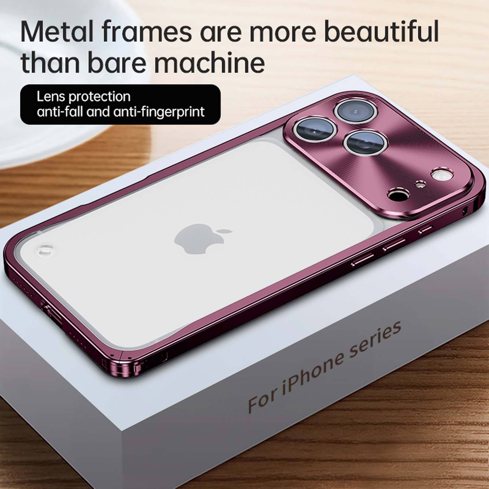 Metal frames are more beautiful than bare machine  
Lens protection anti-fall and anti-fingerprint  
For iPhone series