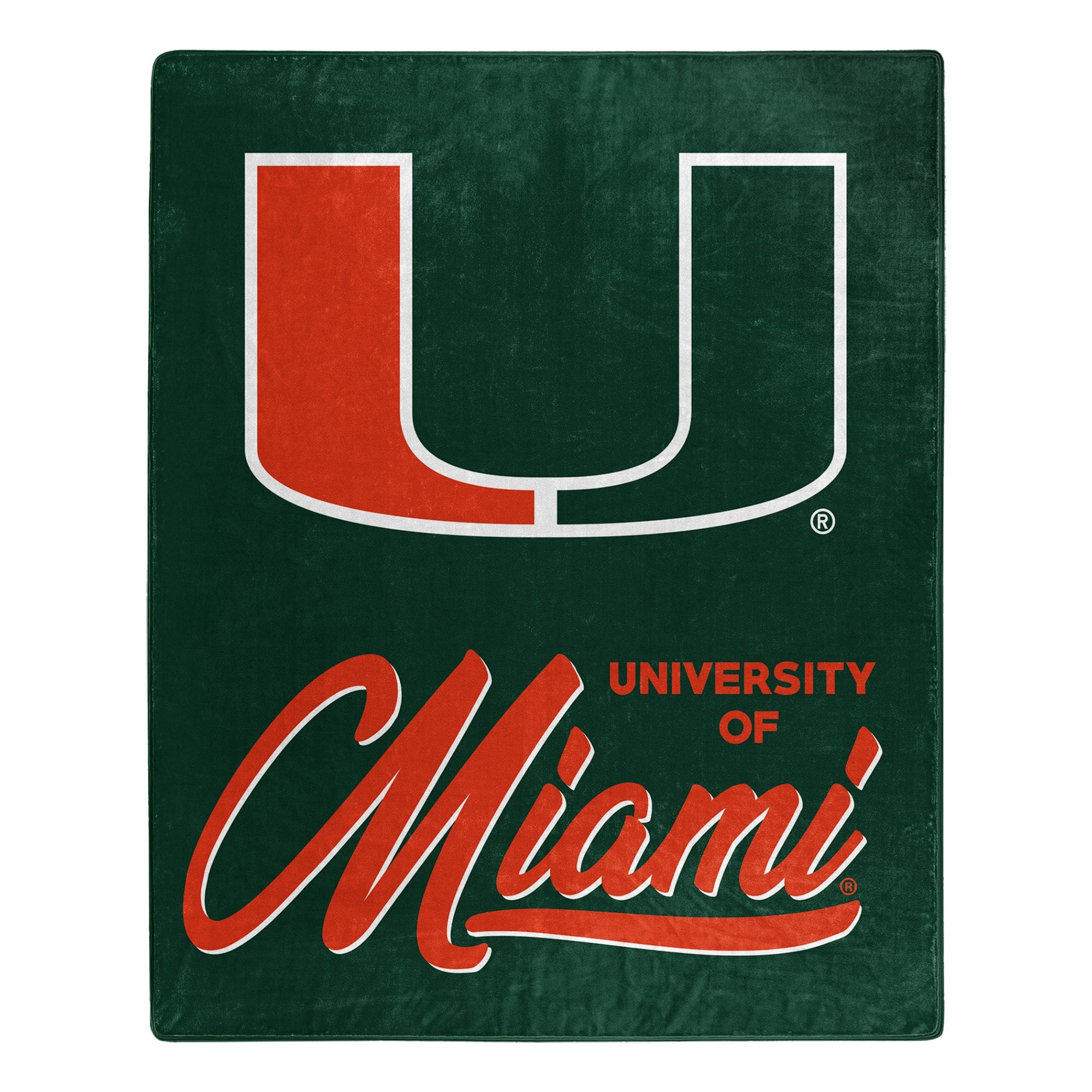 Northwest - Miami Hurricanes 50" x 60" Signature Raschel Plush Throw Blanket - Multicolor
