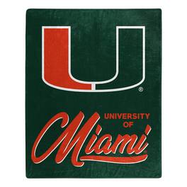Northwest - Miami Hurricanes 50" x 60" Signature Raschel Plush Throw Blanket - Multicolor