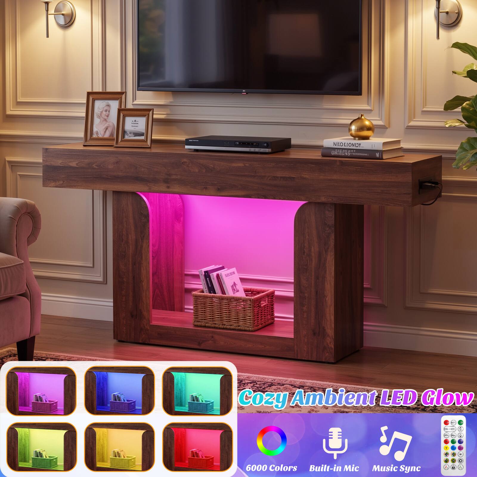 Cozy Ambient LED Glow

6000 Colors
Built-in Mic
Music Sync