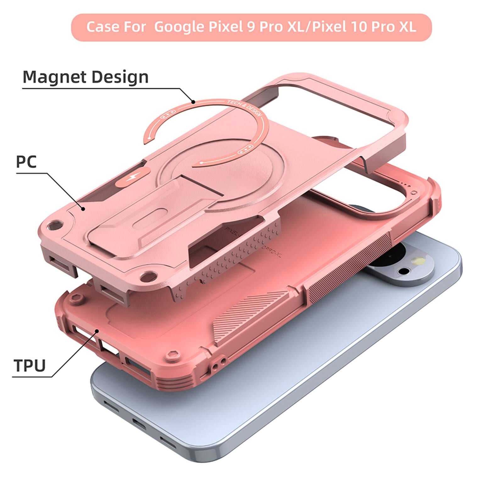 Case For Google Pixel 9 Pro XL/Pixel 10 Pro XL

Magnet Design

PC

TPU