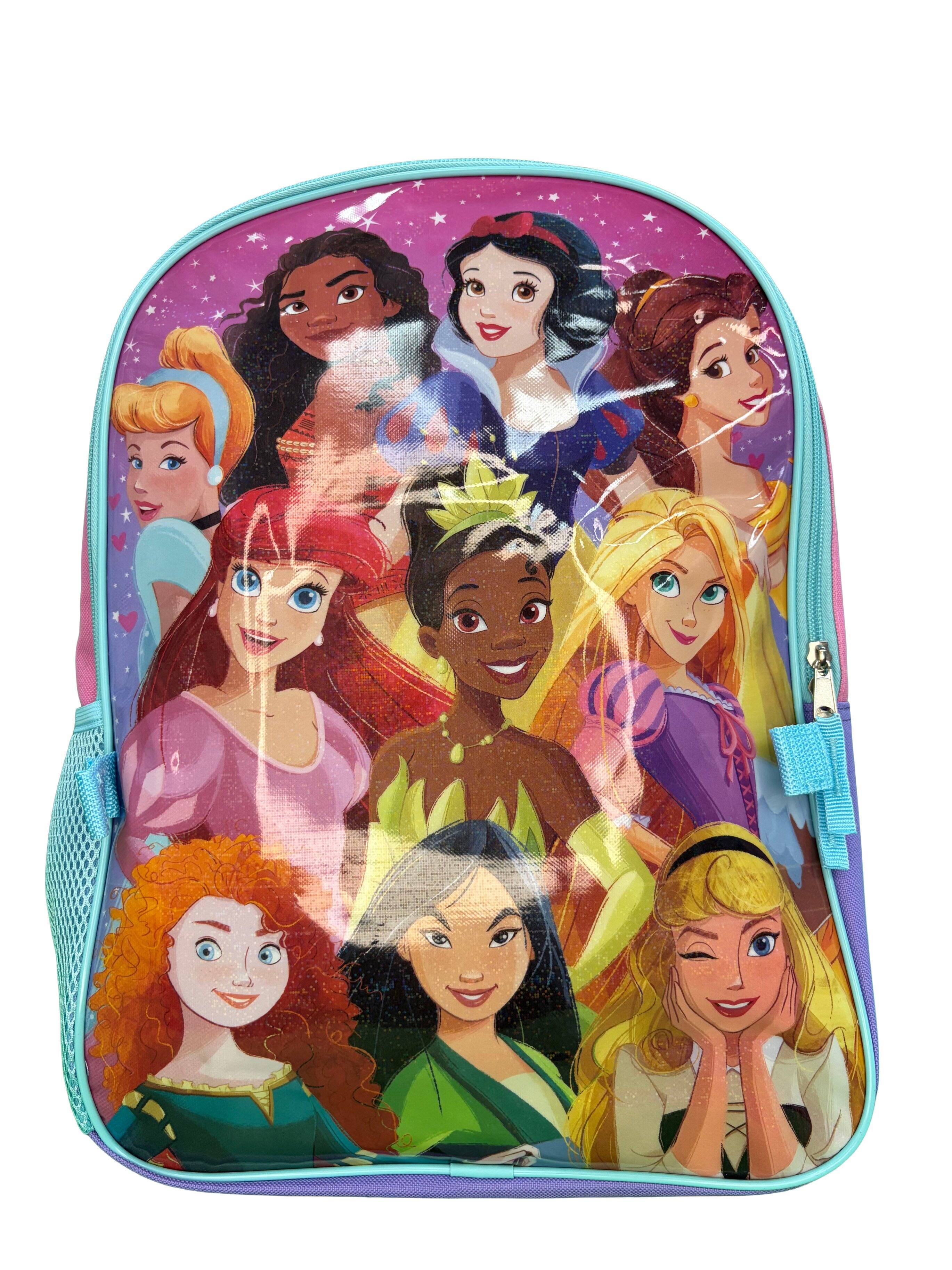 Alt View 2. Disney - Disney Princesses 16" Pink Shoulder Backpack for School with Rectangular Lunch Bag, For Girls - Assorted Pre-Pack.