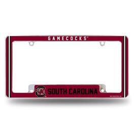 Rico Industries - South Carolina Gamecocks Chrome Metal License Plate Frame with Full Frame Team Color Graphics - Multi