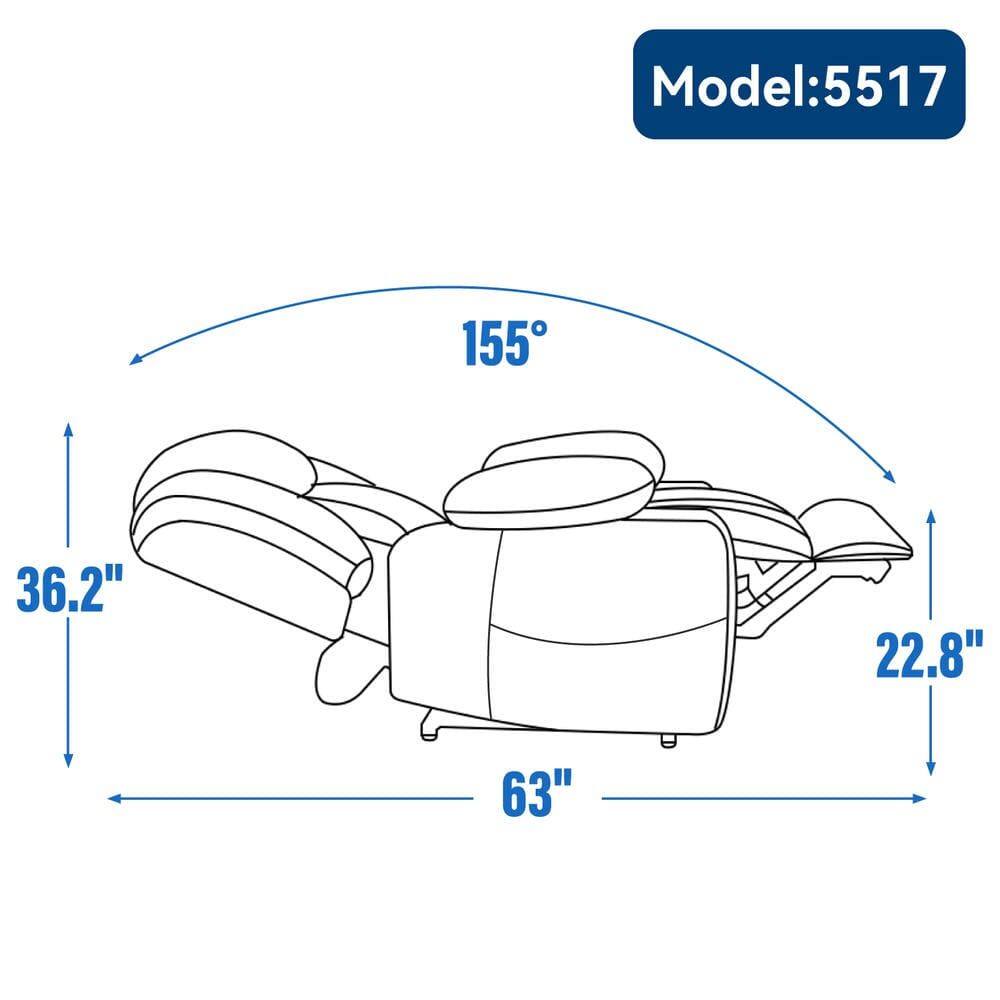 Model: 5517  
155°  
36.2"  
22.8"  
63"