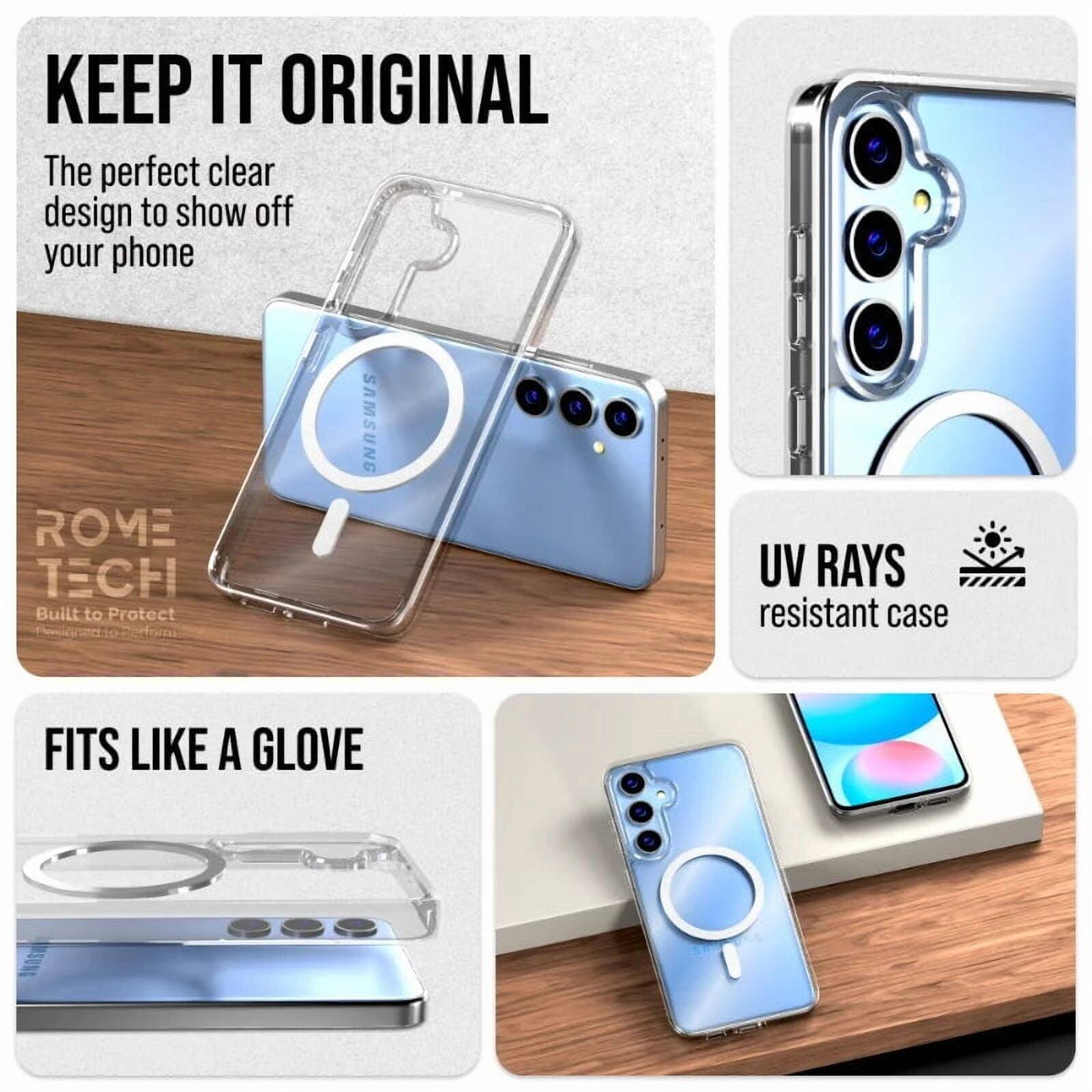KEEP IT ORIGINAL  
The perfect clear design to show off your phone  

ROYE TECH  
Built to Protect  

UV RAYS resistant case  

FITS LIKE A GLOVE