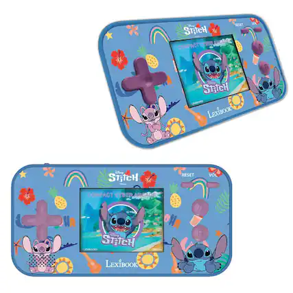 Disney Stitch
COMPACT CYBER ARCADE
LEXIBOOK
RESET VOL
A B
Disney Stitch
COMPACT CYBER ARCADE
LEXIBOOK
RESET VOL
A B