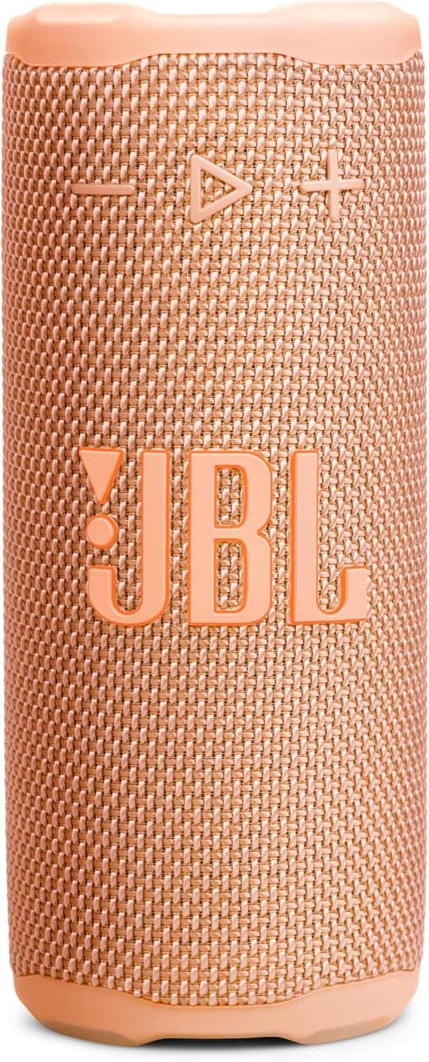 Grip Bluetooth Speaker with Bold JBL Pro Sound Ambient Light, Multi-Speaker Connection with Auracast Orange
