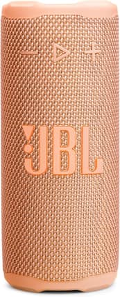 Front. JBL - JBL Grip Bluetooth Speaker with Bold JBL Pro Sound Ambient Light, Multi-Speaker Connection with Auracast Orange.