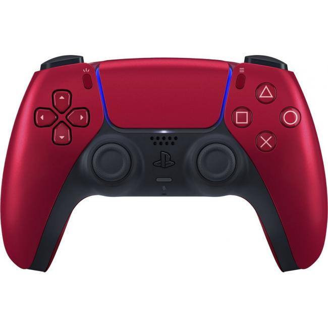 Alt View 5. Sony - PlayStation 5 Slim Console + PlayStation 5 DualSense Wireless Controller Volcanic Red - White.