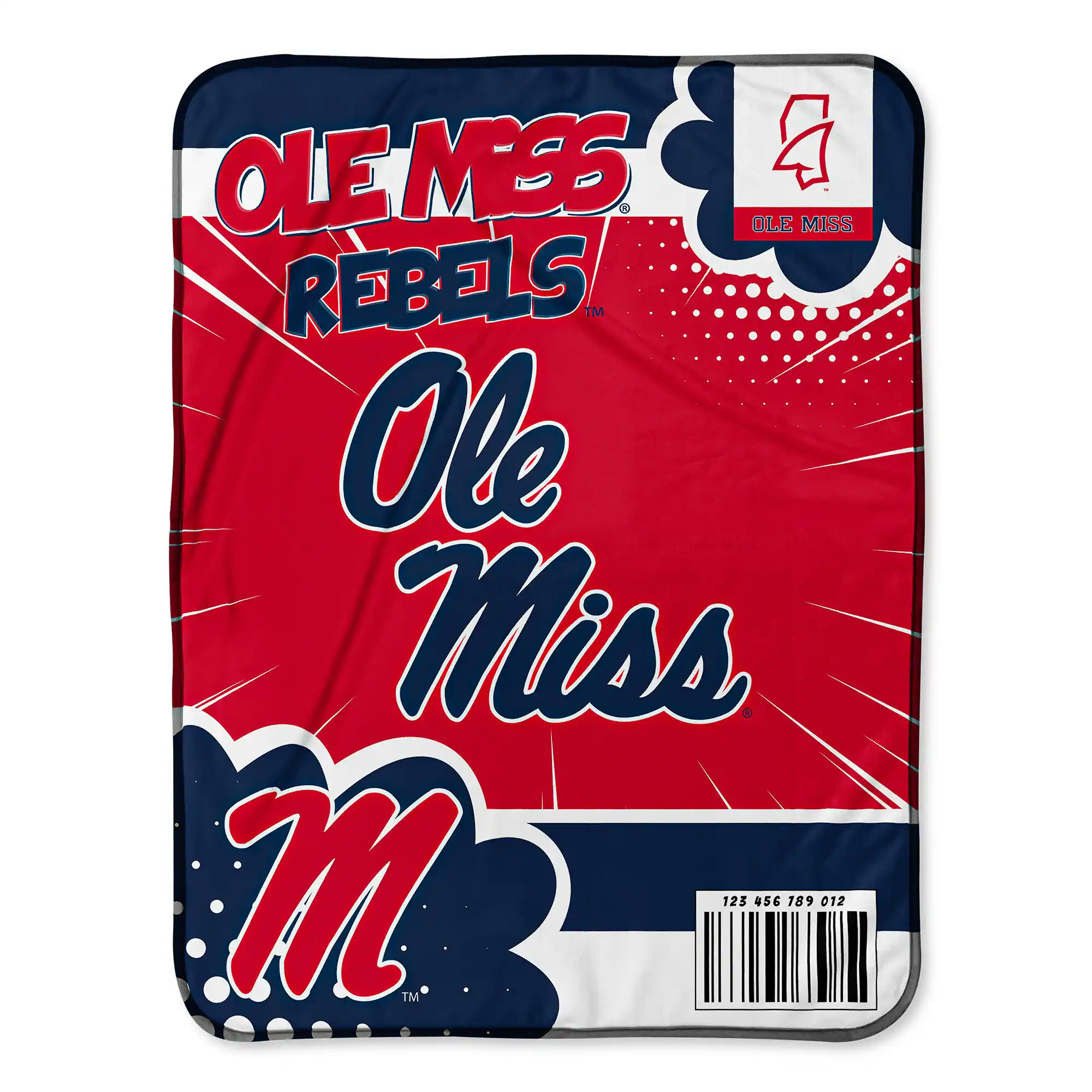 Chad & Jake - Ole Miss Rebels 30" x 40" Comic Theme Baby Blanket - Multicolor
