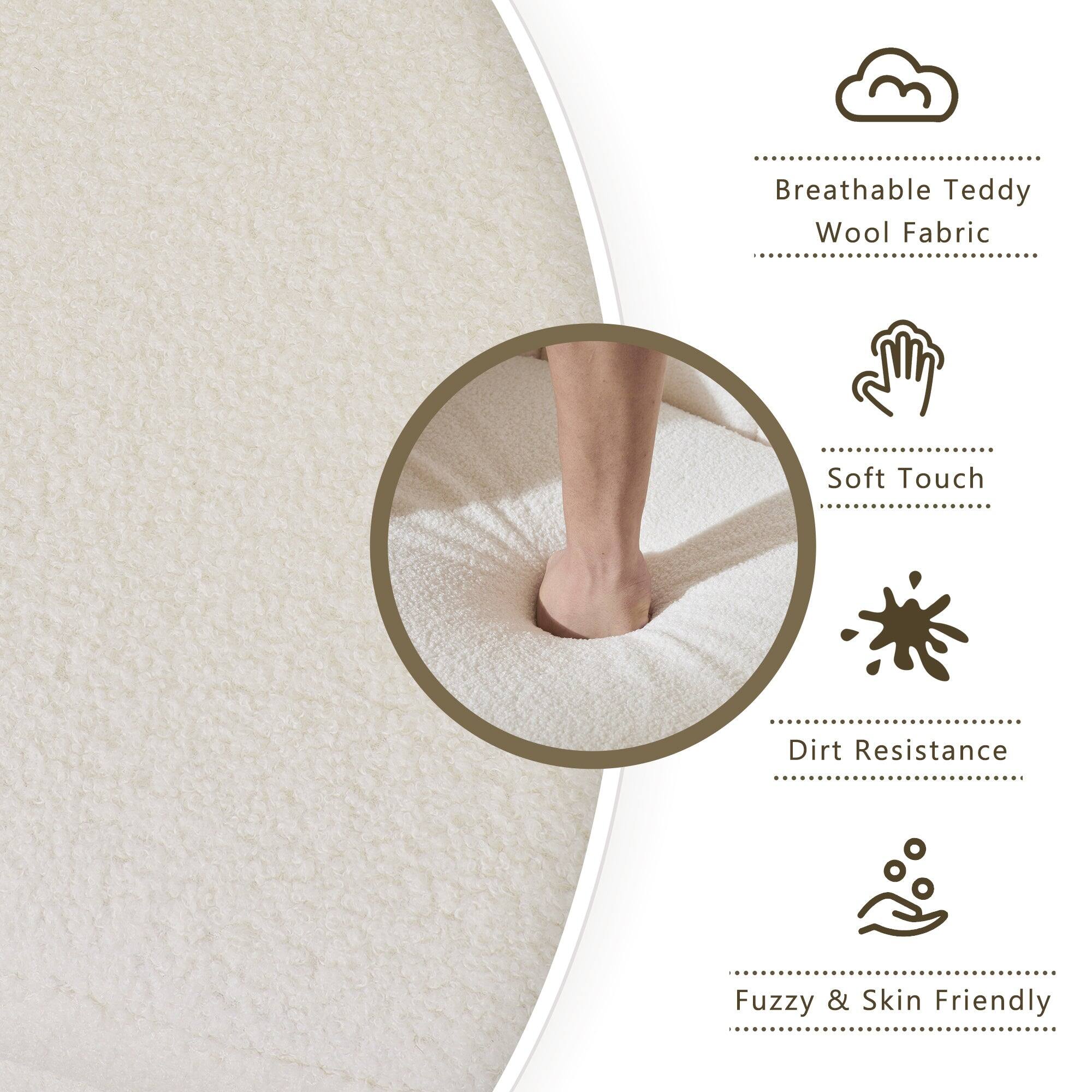 - Breathable Teddy Wool Fabric
- Soft Touch
- Dirt Resistance
- Fuzzy & Skin Friendly