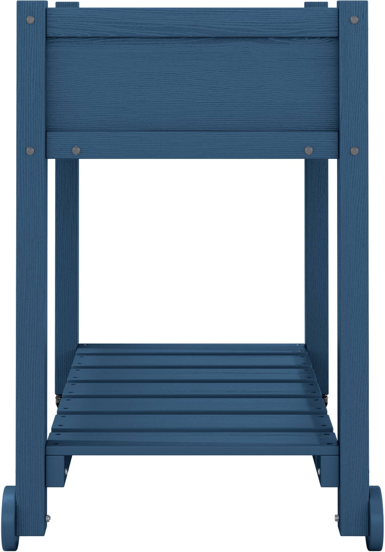 Alt View 6. SERWALL - SERWALL Raised Garden Bed on Wheels with Storage Shelf Set of 2,Navy - Navy.