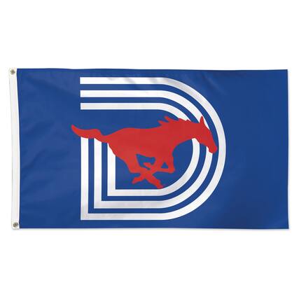 Front. WinCraft - SMU Mustangs 3' x 5' Single-Sided Deluxe Primary Team Logo Flag - Multicolor.