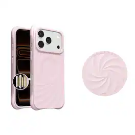 Bundle - Ornarto - Vortuxe Series for iPhone 17 Pro Case 6.3" and for MagSafe Phone Ring Holder - Pink