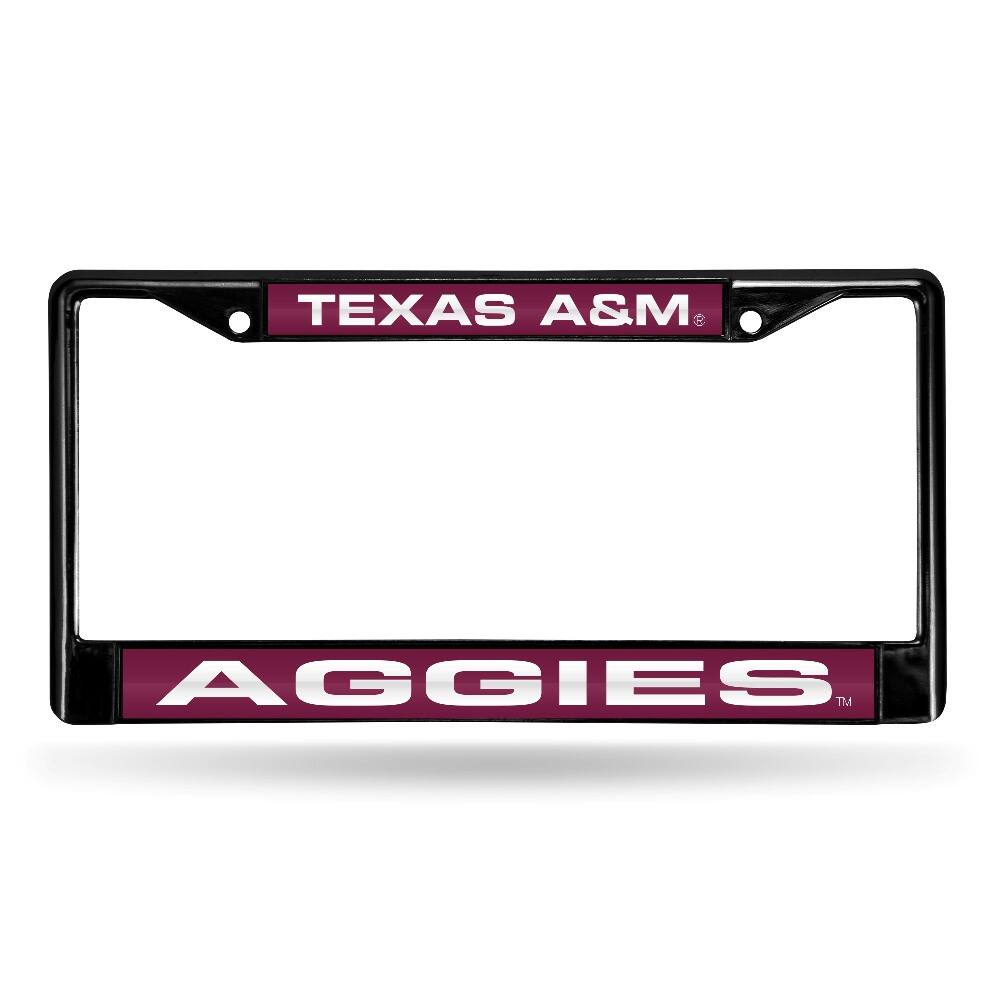 Texas A&M Aggies Black Metal Laser Cut License Plate Frame
