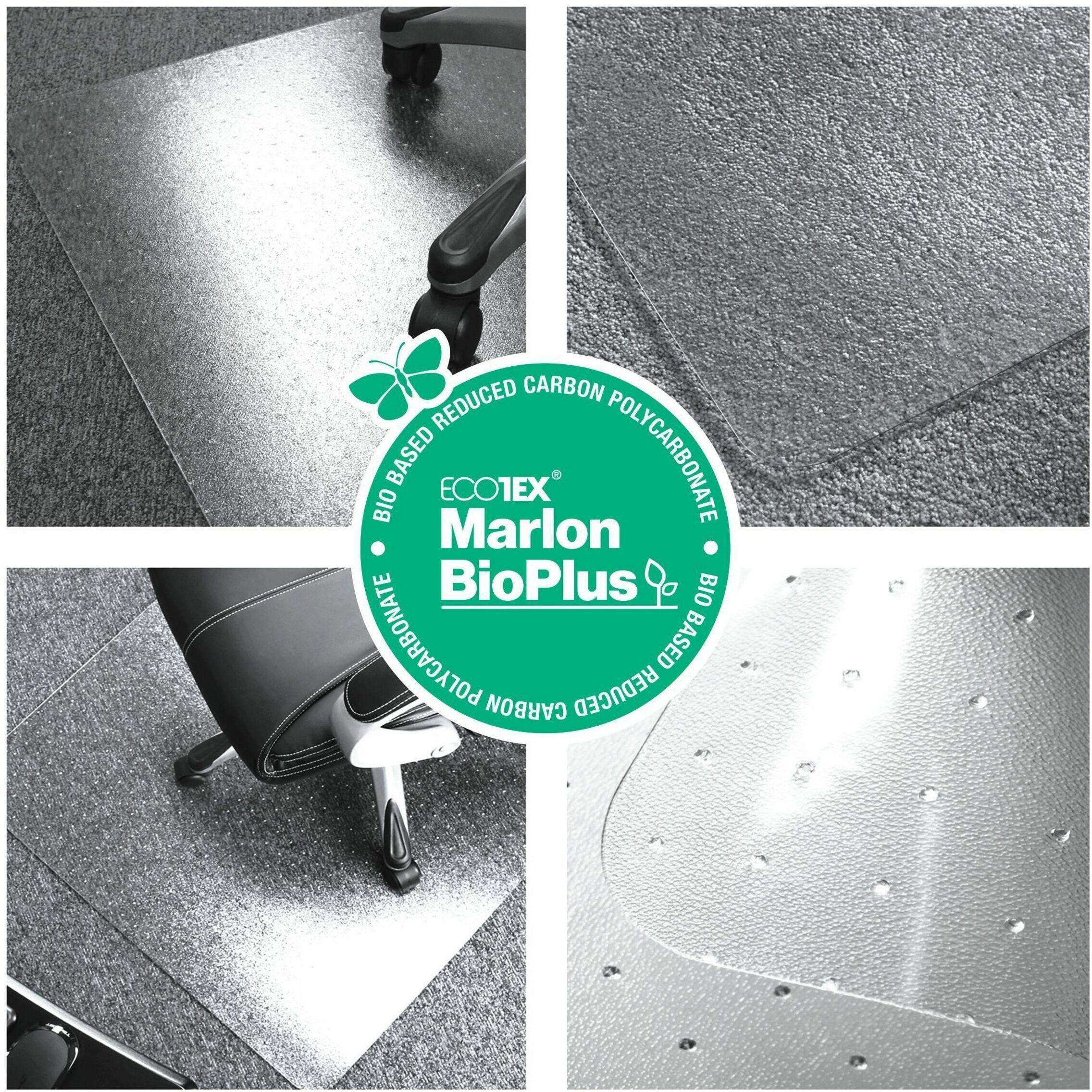 Alt View 23. Floortex - Floortex BioPlus Eco Friendly Carbon Neutral Chair Mat for Low / Medium Pile Carpets up to 1/2" thick - 46" x 60" - Clear.