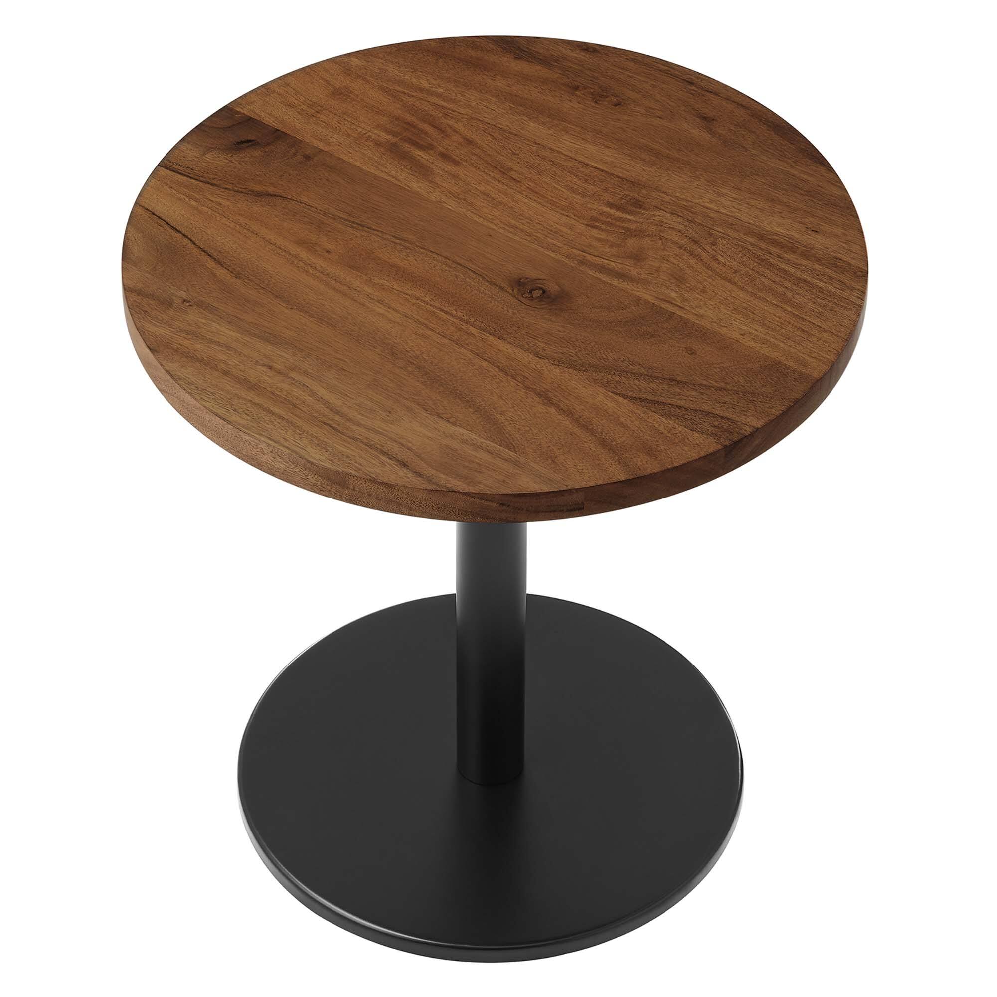 Alt View 2. Modway - Viva Round Acacia Wood Side Table by Modway - Black Light Oak.