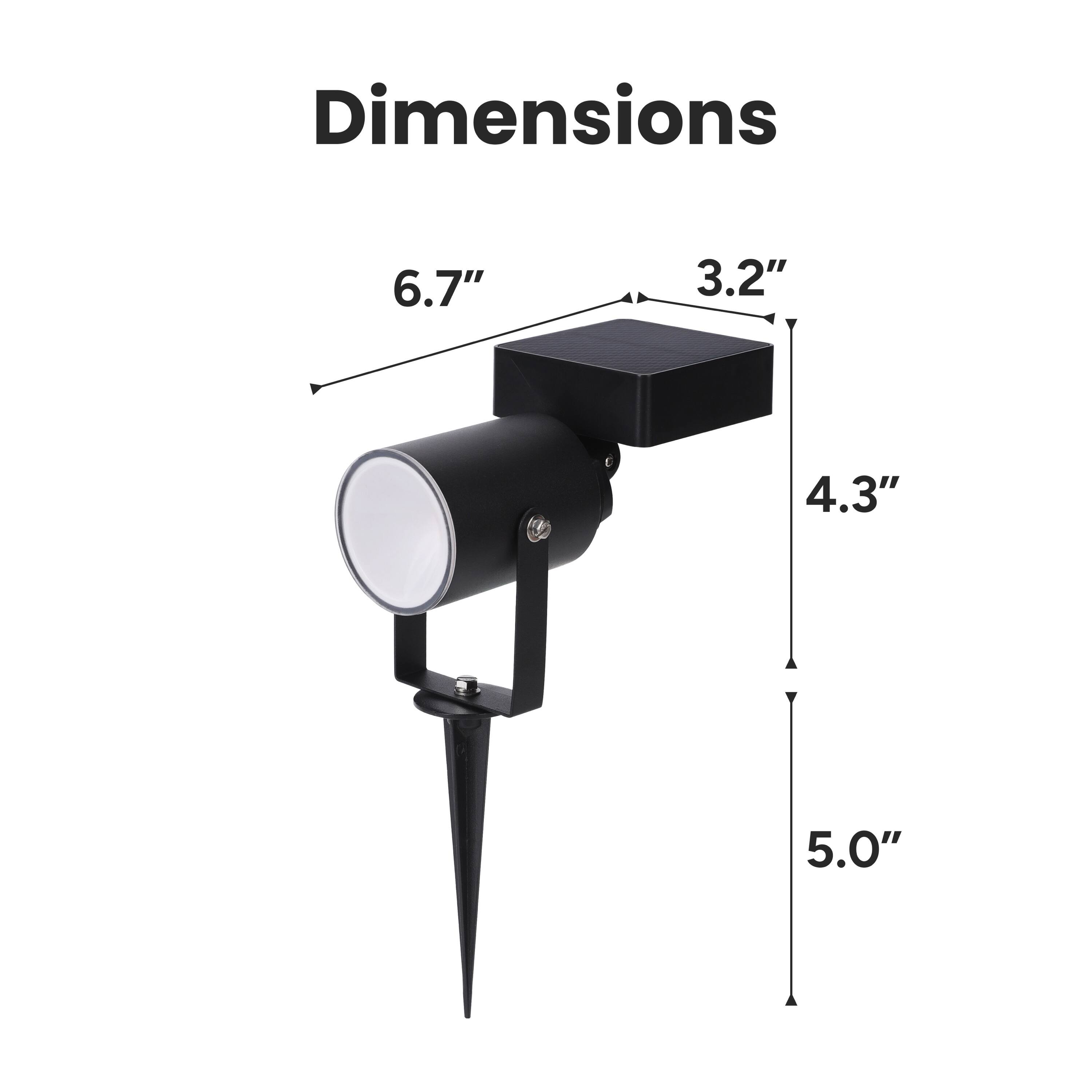 Dimensions: 6.7" x 3.2" x 4.3" x 5.0"