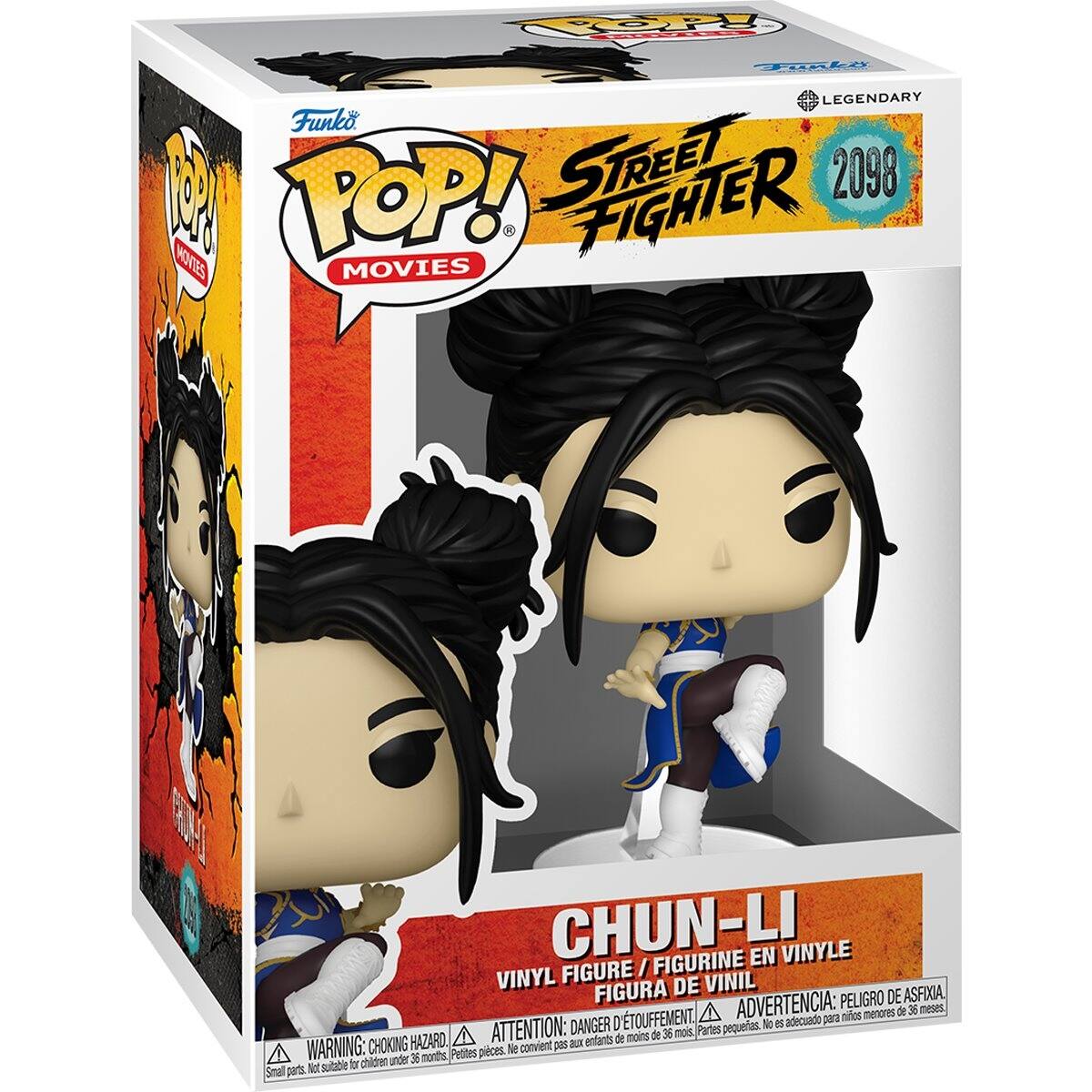KOP! Funko POP! MOVIES
STREET FIGHTER 2098
CHUN-LI / FIGURINE EN VINYLE VINYL FIGURE DE VINIL FIGURA DE VINIL
ADVERTENCIA: PELIGRO DE ASFIXIA, menores de 36 meses, D'TOUFFEMENT, adecuado para niños ATTENTION: DANGER Partes pequeñas. No 5 de moins de 36 mois. WARNING: CHOKING HAZARD, convient pas aux enfants Petites pièces. Me br children under 36 months, Small parts. Not suitable