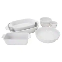 Henckels - Ceramic 8-pc Mixed Bakeware & Serving Set - White