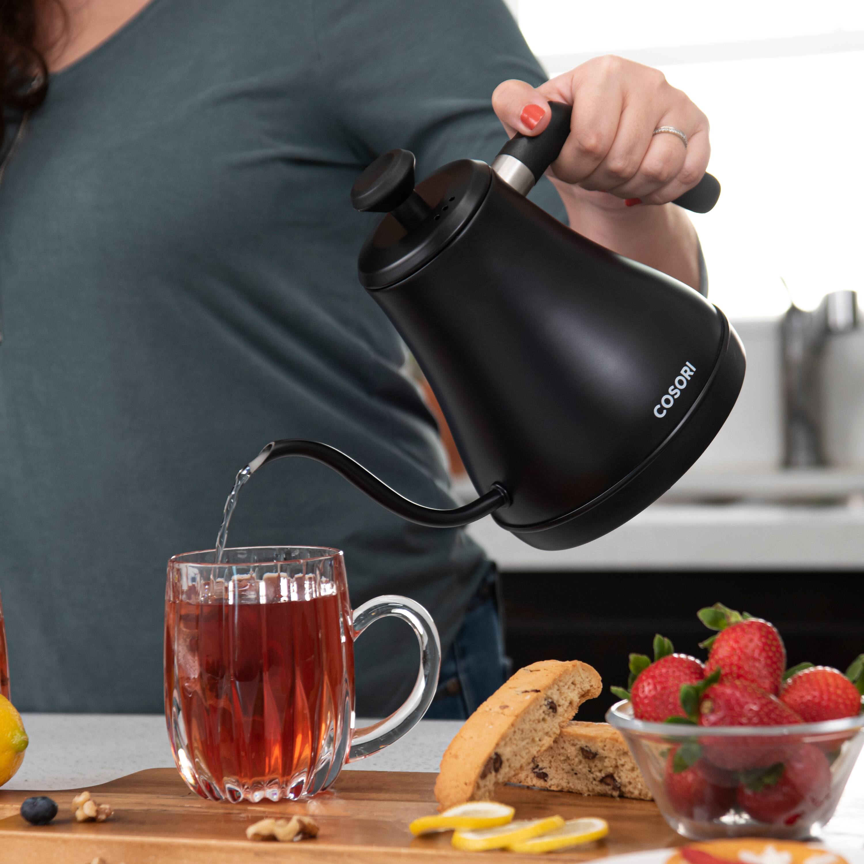 Alt View 13. Cosori - Smart 0.8L Gooseneck Electric Kettle - Black.