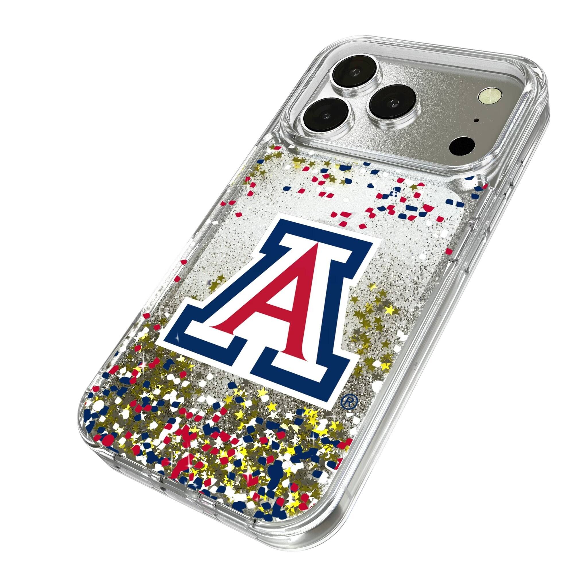 Alt View 1. Keyscaper - Arizona Wildcats iPhone Glitter Confetti Design Case - 14 Pro Max - Multicolor.