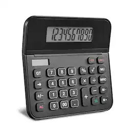 Staples - 10-Digit Desktop Calculator, Solar/Battery, Basic Financial Functions, Compact Office Desk Calculator - Black