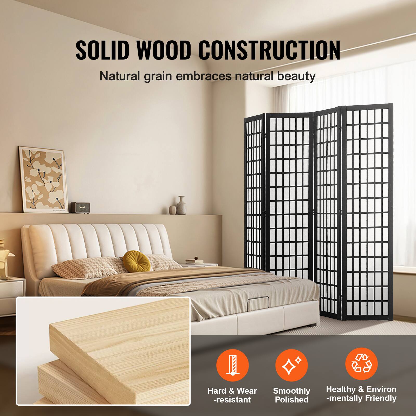 SOLID WOOD CONSTRUCTION  
Natural grain embraces natural beauty

- Hard & Wear-resistant
- Smoothly Polished
- Healthy & Environmentally Friendly