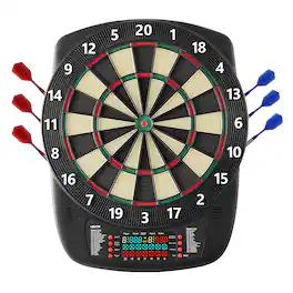 VEVOR - Electronic Dart Board, 13.5" Target Dartboard with 43 Games & 200+ Variations for Up to 8 Players, 6 Dart Shafts - Black